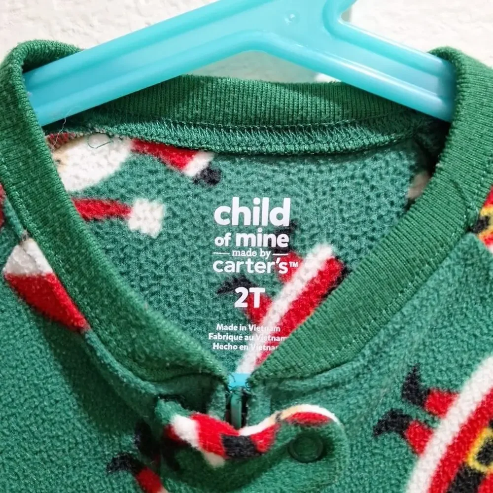 Toddler Fleece Christmas Sleeper with Grip Feet Carter’s Baby Unisex Size 2T